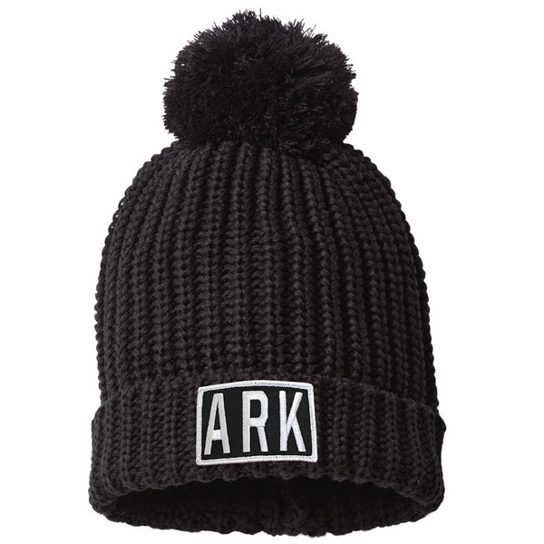 Black Pom-Pom Beanie - ARK – Rock City Outfitters display picture 1