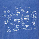 Tavin's Town Map Tee - Royal