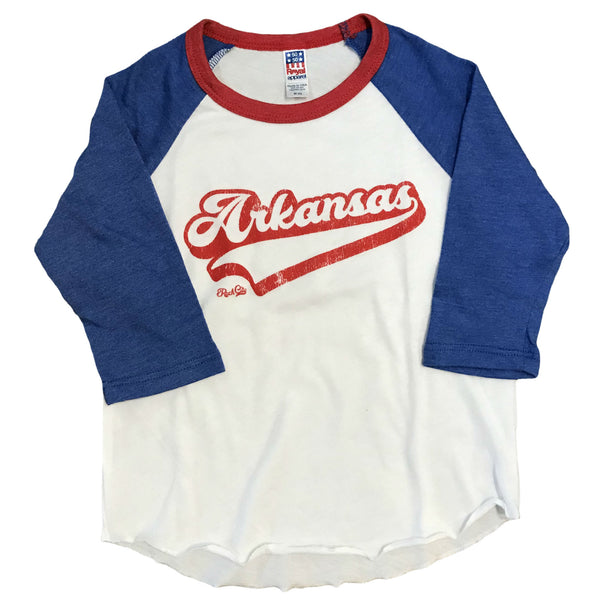 Red white and blue baseball best sale shirt