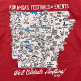 Arkansas Festivals Tee - Red