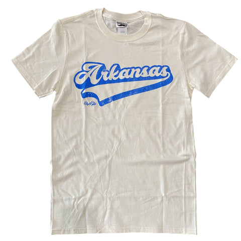 Arkansas Script Tee - Natural