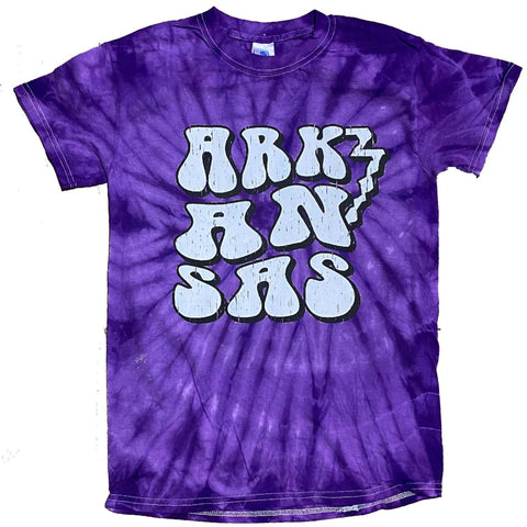 AR Groovy Tie Dye Tee - Purple