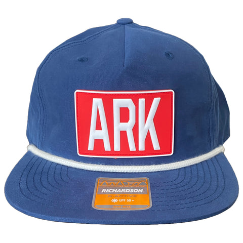 ARK Golf Hat - Navy/Red Patch