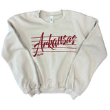 Arkansas Crop Sweatshirt - Bone