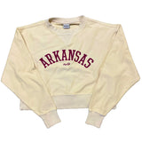 Arkansas Cropped Corded Sweatshirt - Natural