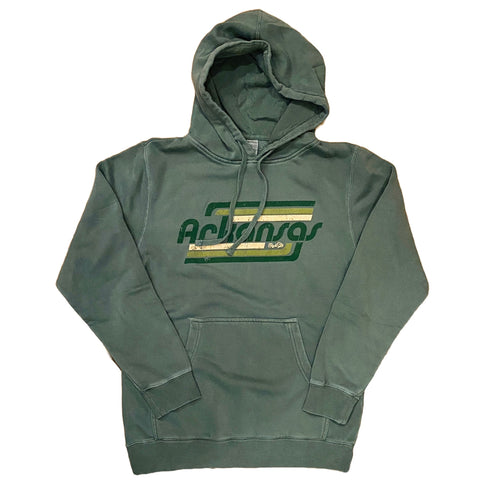 Arkansas Retro Hoodie - Green