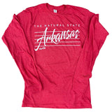 Arkansas Scripted Long Sleeve - Red