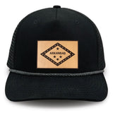 Black Rope Hat - Leather Flag