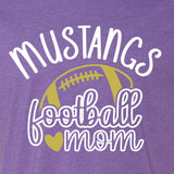 Mustang Football Mom - Crew Neck Tee