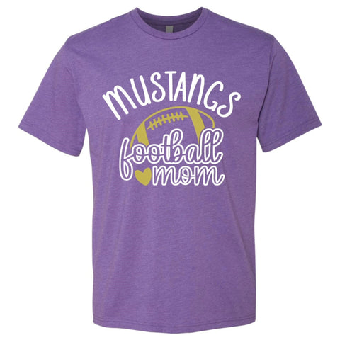 Mustang Football Mom - Crew Neck Tee