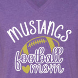 Mustang Football Mom - V-Neck Tee
