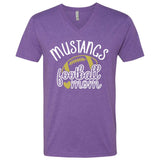 Mustang Football Mom - V-Neck Tee