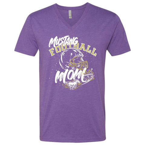 Mustang Football Mom - V-Neck Tee