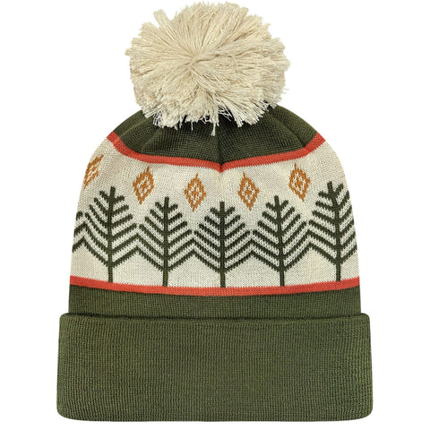Locale Beanie - Rustic Trees/Olive