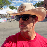 Tan Cowboy Snapback - Leather AR State