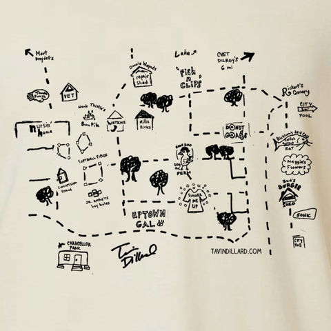 Tavin's Town Map Tee - Natural