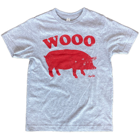 Wooo Pig Kids Tee - Grey