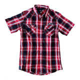AR Pearl Snap Short Sleeve - Red/Black