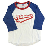 AR Script Kids Raglan - White/Blue/Red