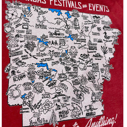 Arkansas Festivals Tee - Red