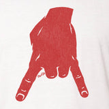 Horns Down Tee - White