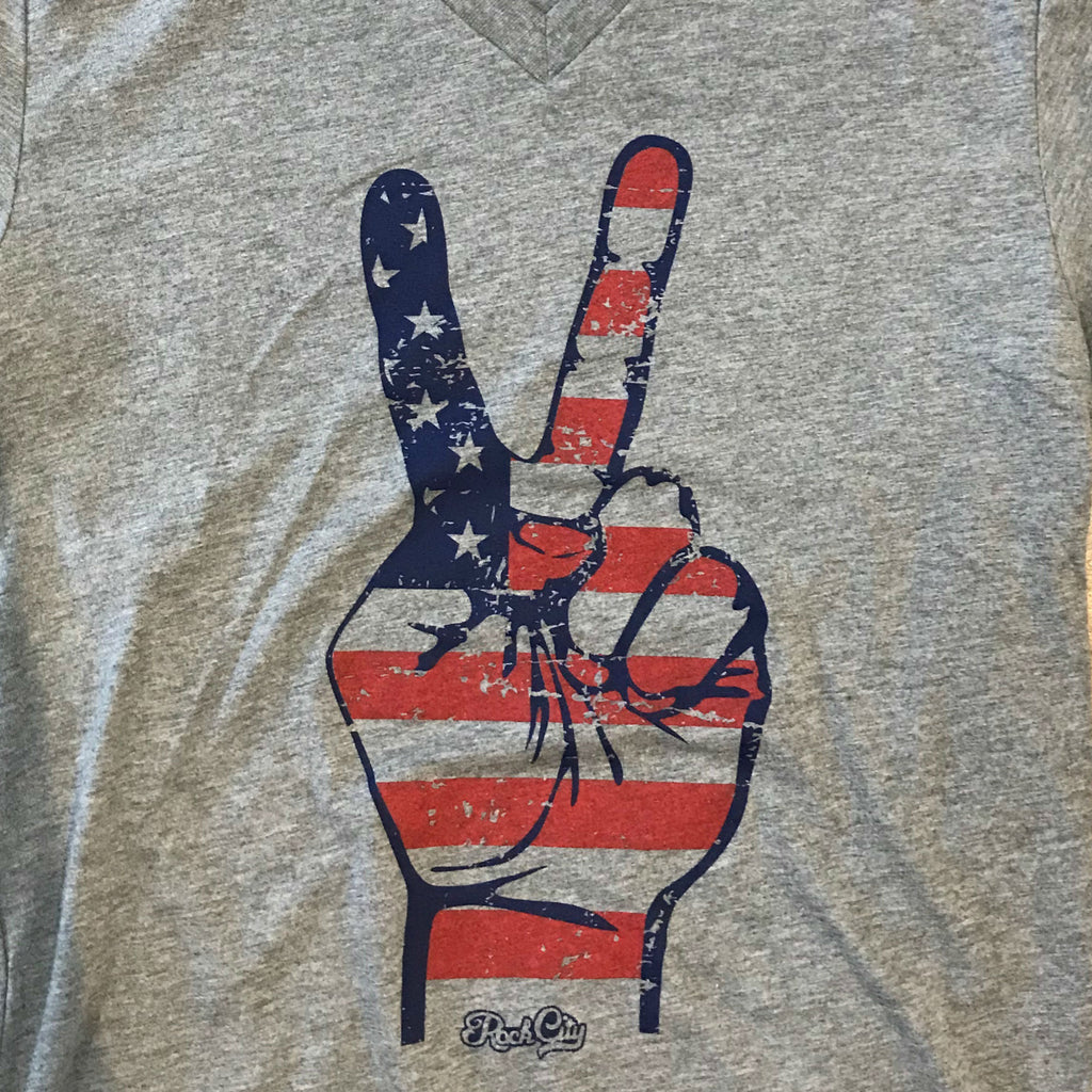 Peace Fingers V neck