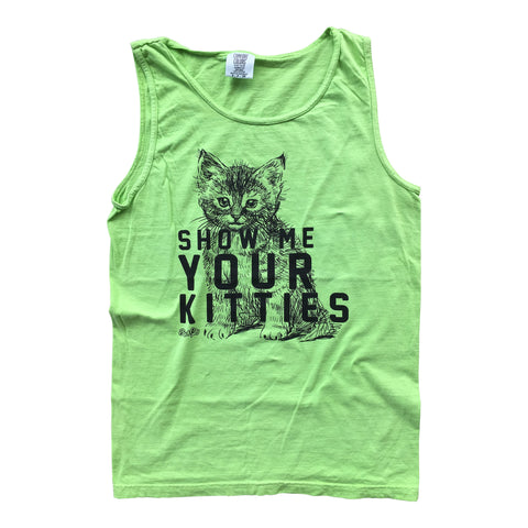 Show Me Your Kitties Tank - Limeade